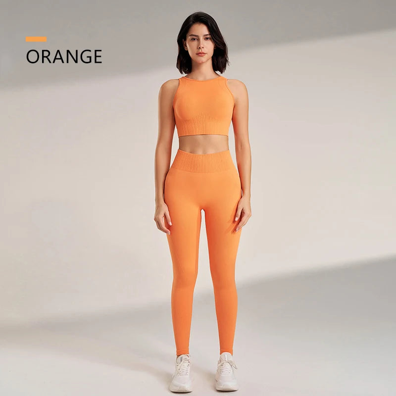 Ensemble de Fitness Femme Zenforma – Legging Sans Couture, Taille Haute & Séchage Rapide