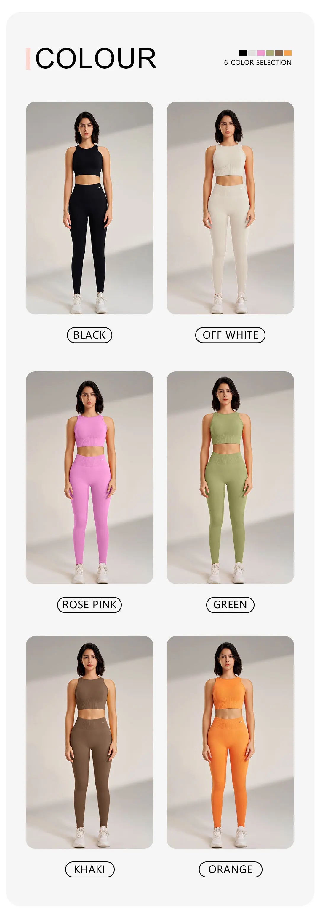 Ensemble de Fitness Femme Zenforma – Legging Sans Couture, Taille Haute & Séchage Rapide