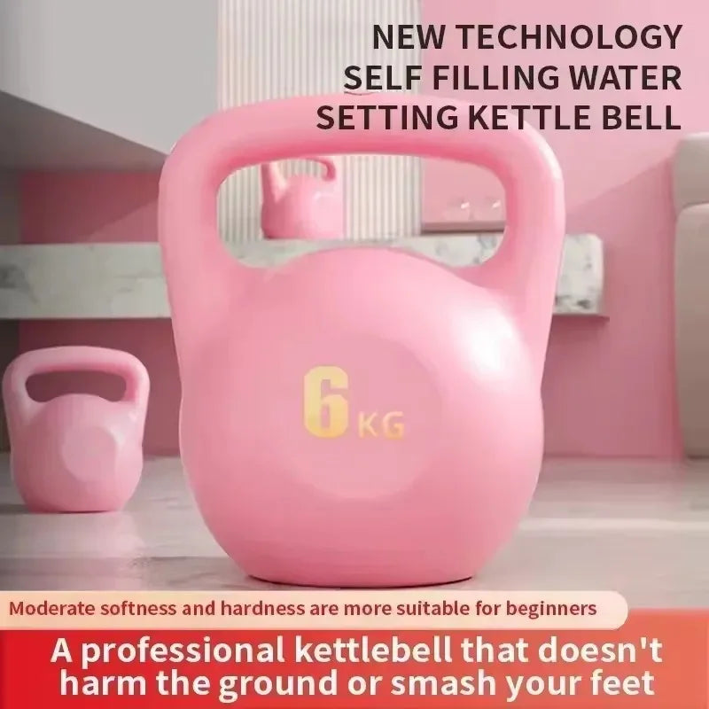 2-8KG Soft Water-filled Kettlebells Home Fitness Weight-bearing Kettlebell Sport Yoga Hip Deep Squat Weight Loss Exercise Equip