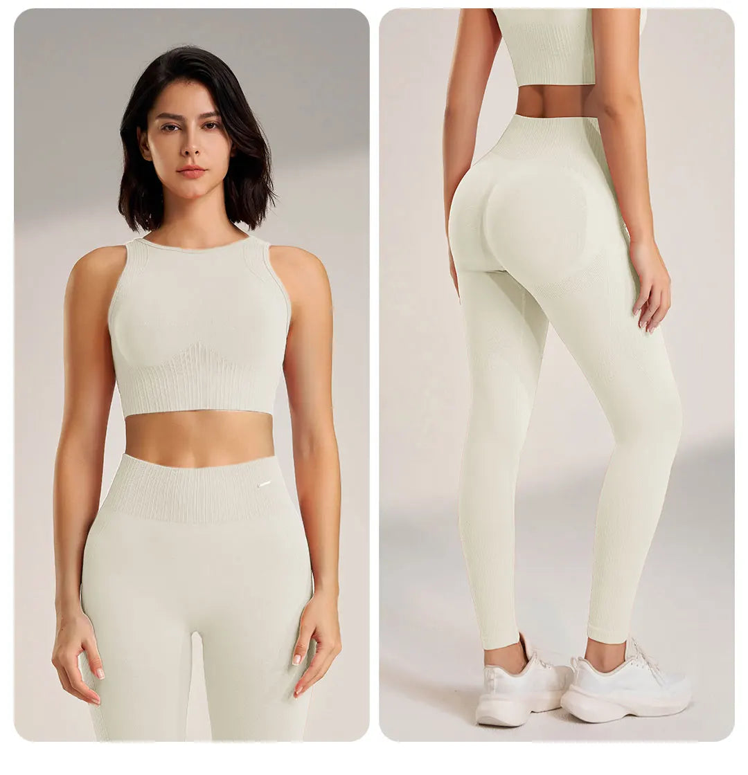 Ensemble de Fitness Femme Zenforma – Legging Sans Couture, Taille Haute & Séchage Rapide