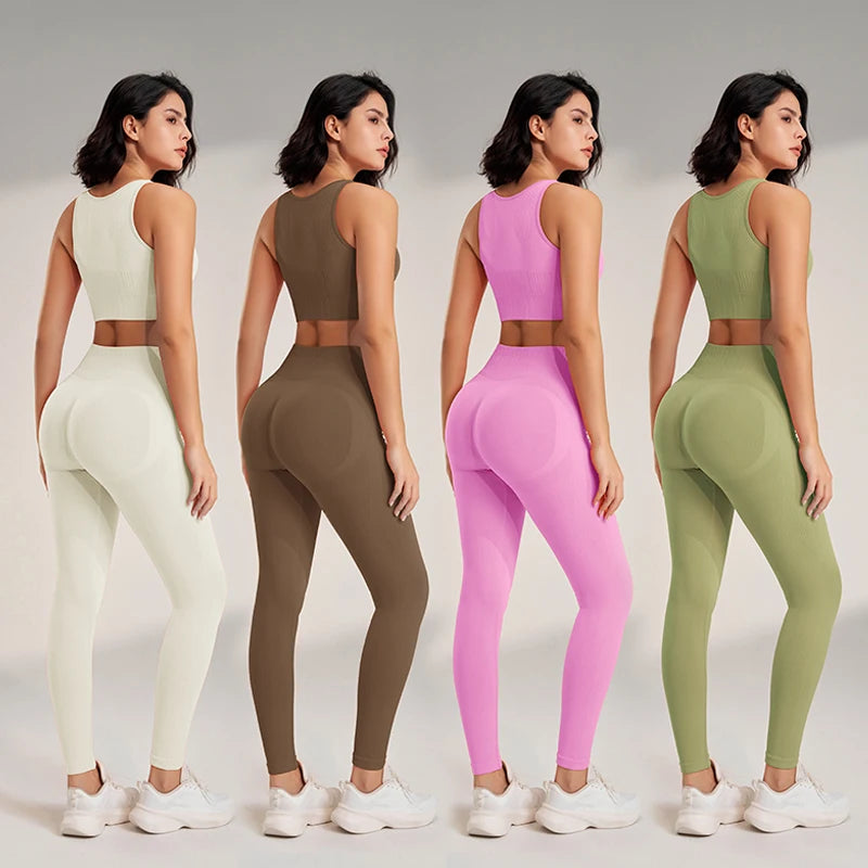 Ensemble de Fitness Femme Zenforma – Legging Sans Couture, Taille Haute & Séchage Rapide