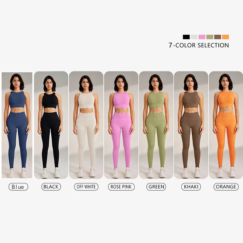 Ensemble de Fitness Femme Zenforma – Legging Sans Couture, Taille Haute & Séchage Rapide