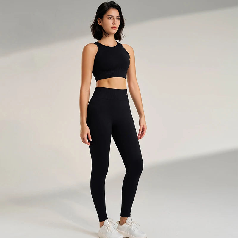 Ensemble de Fitness Femme Zenforma – Legging Sans Couture, Taille Haute & Séchage Rapide