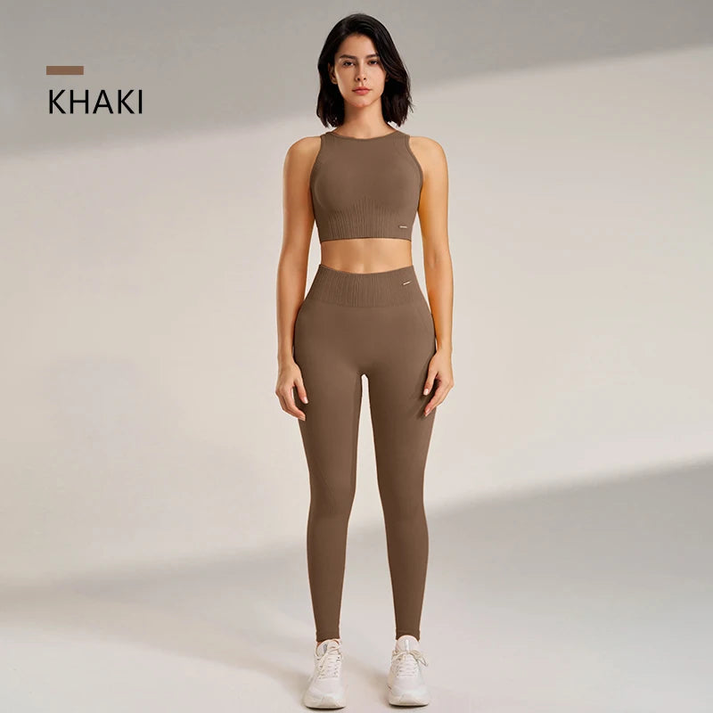 Ensemble de Fitness Femme Zenforma – Legging Sans Couture, Taille Haute & Séchage Rapide