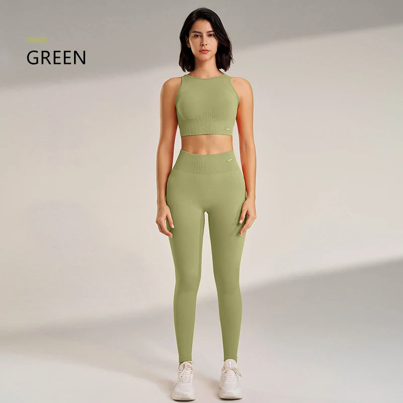 Ensemble de Fitness Femme Zenforma – Legging Sans Couture, Taille Haute & Séchage Rapide