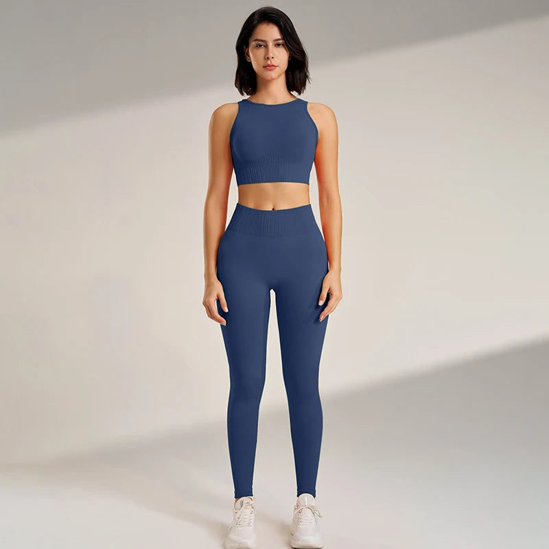 Ensemble de Fitness Femme Zenforma – Legging Sans Couture, Taille Haute & Séchage Rapide