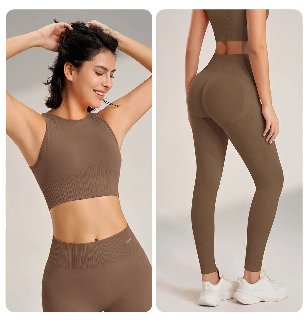 Ensemble de Fitness Femme Zenforma – Legging Sans Couture, Taille Haute & Séchage Rapide