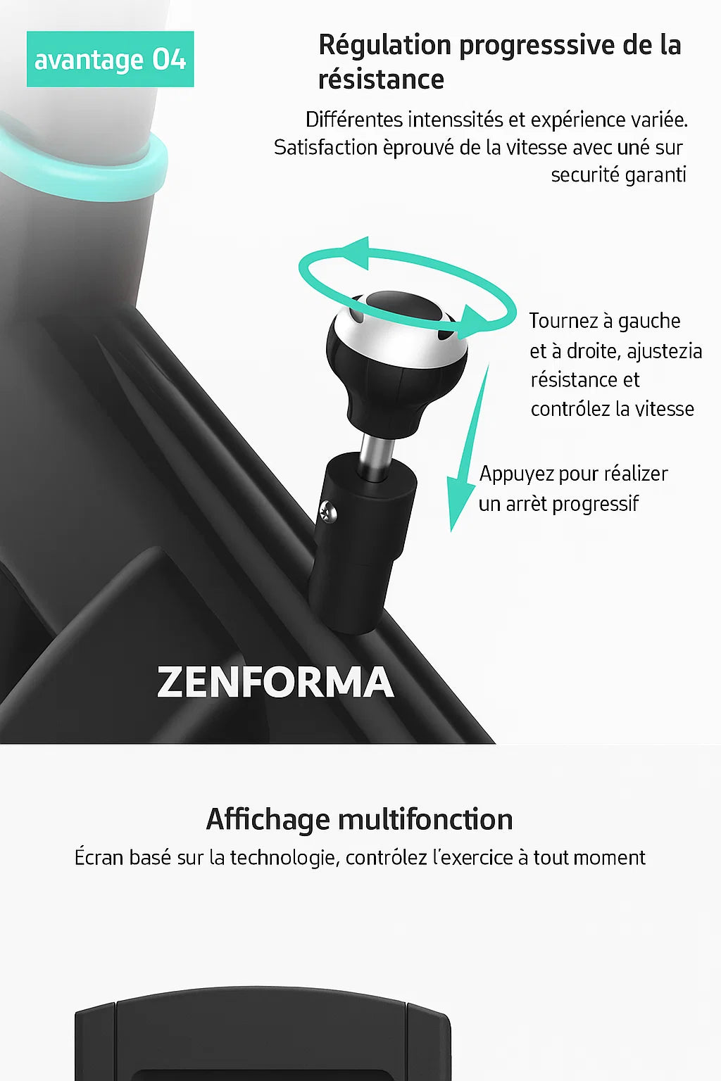 Vélo d’Appartement Connecté Bluetooth – Résistance Magnétique | Zenforma