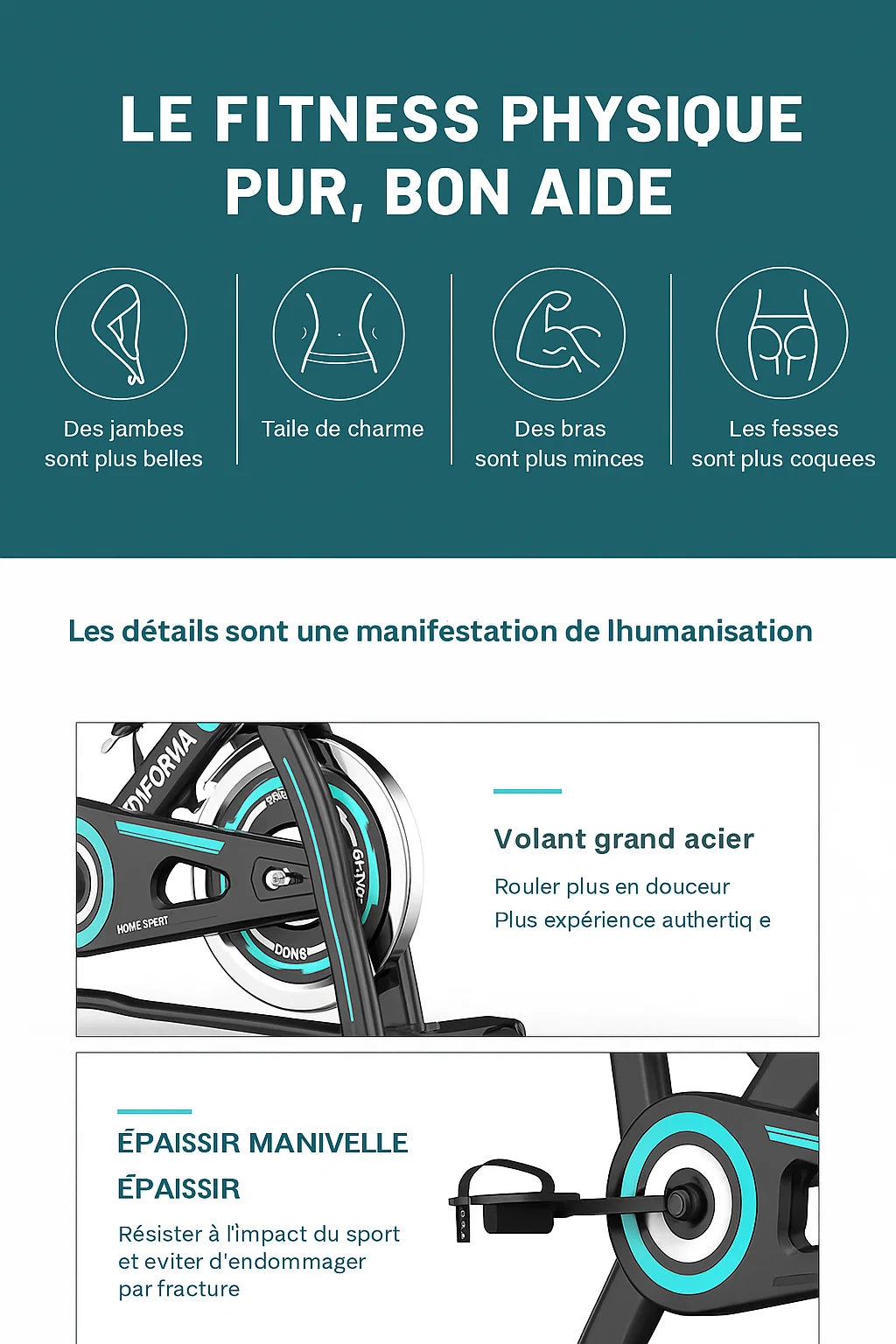 Vélo d’Appartement Connecté Bluetooth – Résistance Magnétique | Zenforma