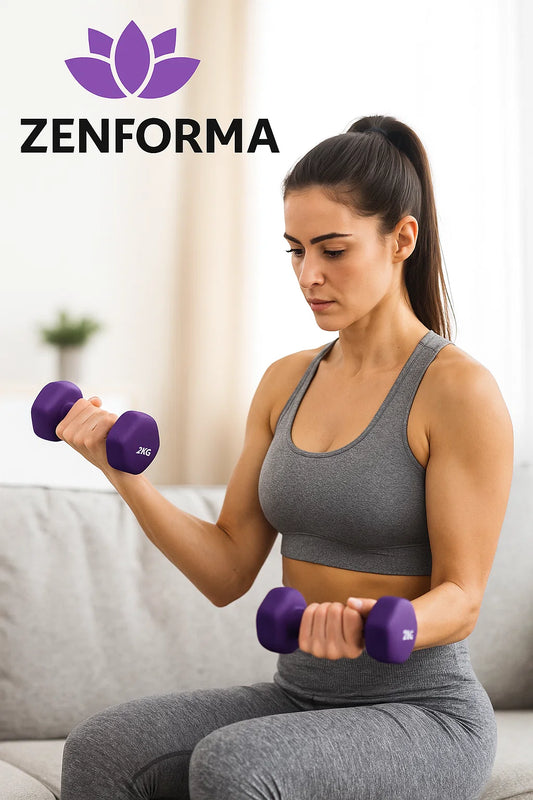 Haltères Lady Zenforma™ – Entraînement à Domicile pour Bras Tonic & Silhouette Sculptée (2kg)